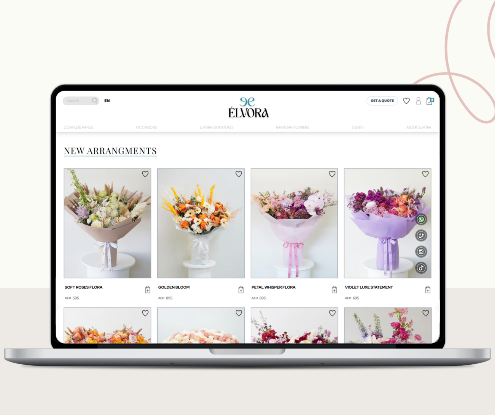 Elvora website preview