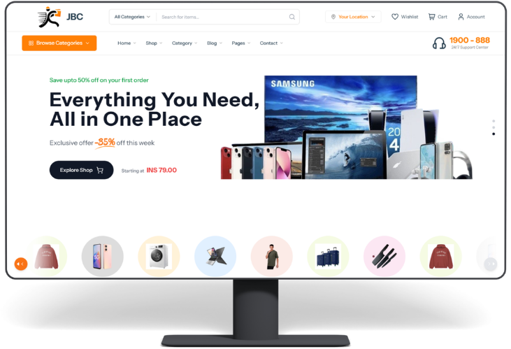 JBC Shop — ecommerce website built by Control Shift for the UAE market