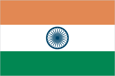 Flag of India, representing our client base in India
